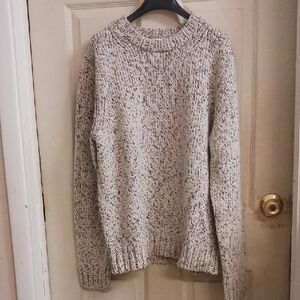 7 For All Mankind Cream and Gray Knit Sweater